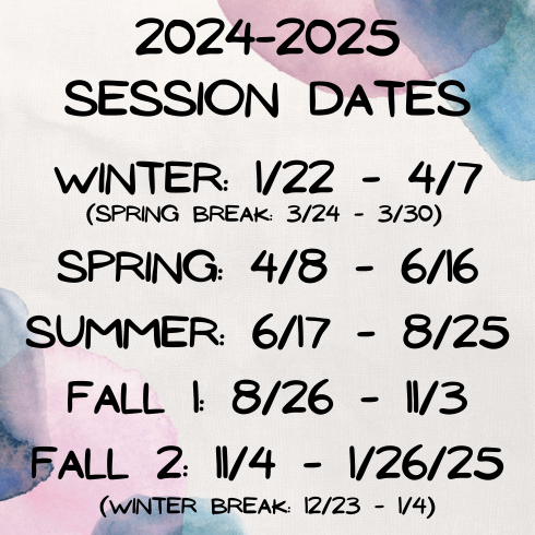 2024 SESSION DATES